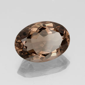 11,53 ctw natürlicher brauner Rauchquarz, Oval Schliff, VS