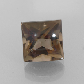 4,37 ctw natürlicher brauner Rauchquarz, Quadrat, Transparent
