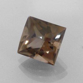 4,37 ctw natürlicher brauner Rauchquarz, Quadrat, Transparent