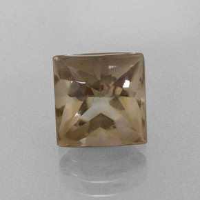 4,20 ctw natürlicher brauner Rauchquarz, Quadrat, Transparent
