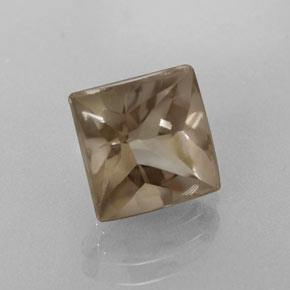 4,20 ctw natürlicher brauner Rauchquarz, Quadrat, Transparent