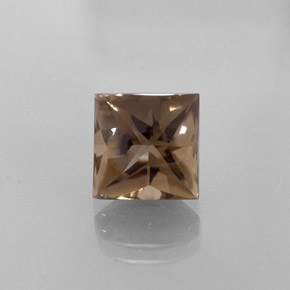4,51 ctw natürlicher brauner Rauchquarz, Quadrat, Transparent
