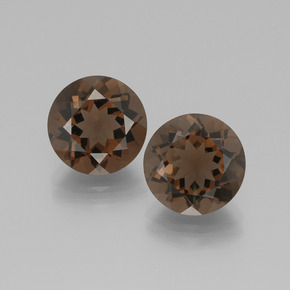  ct natürliche Braun Rauchquarz-Edelsteine, Rund Schliff, VVS