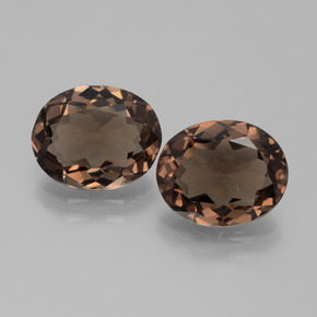 ct natürliche brauner Rauchquarz-Edelsteine, Oval Schliff, VS