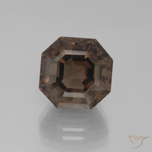 8.98ct Natürlicher Umbrabraun Rauchquarz, Smaragdschliff, VVS
