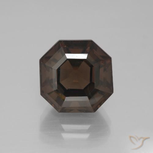 8.10ct Natürlicher Mittel braun Rauchquarz, Smaragdschliff, VS