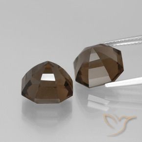 11.29 ct natürliche dunkelbraun Rauchquarz-Edelsteine, Oktagonschliff, VS
