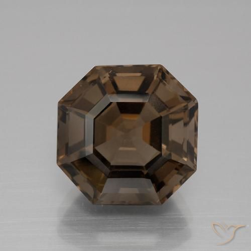 7.23ct Natürlicher Schokoladenbraun Rauchquarz, Smaragdschliff, VS