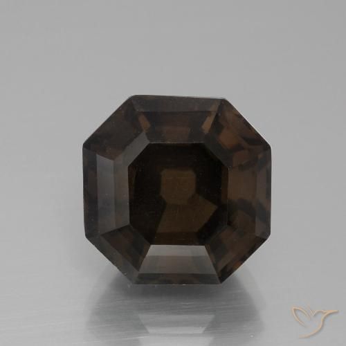 7.47ct Natürlicher Mittel braun Rauchquarz, Smaragdschliff, VVS-VS