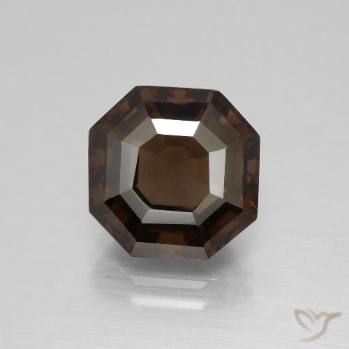 4.79ct Natürlicher Umbrabraun Rauchquarz, Smaragdschliff, VVS-VS