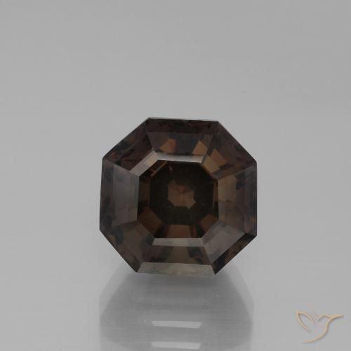 5.90ct Natürlicher Schokoladenbraun Rauchquarz, Smaragdschliff, VVS