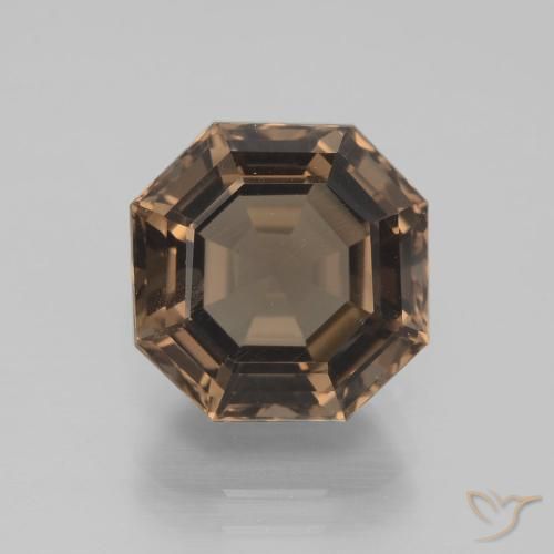 5.24ct Natürlicher Hickory Braun Rauchquarz, Smaragdschliff, VS