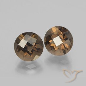 3.98 ct natürliche Warmes Braun Rauchquarz-Edelsteine, Runden, VVS-VS
