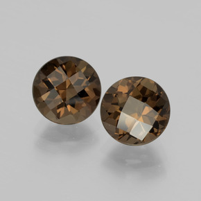 3,84 ct natürliche Warmes Braun Rauchquarz-Edelsteine, Rund Schliff, VVS-VS