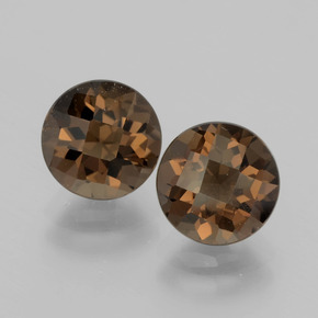3.36 ct natürliche Hickory Braun Rauchquarz-Edelsteine, Rund Schliff, VVS-VS