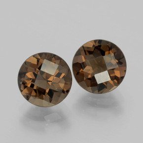 3.36 ct natürliche Hickory Braun Rauchquarz-Edelsteine, Rund Schliff, VVS-VS