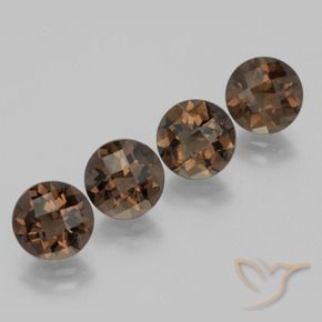 7.21 ct natürliche Mittel braun Rauchquarz-Edelsteine, Runden, VS