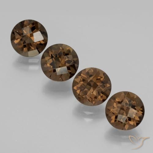 7.51 ct natürliche Mittel braun Rauchquarz-Edelsteine, Rund Schliff, VVS-VS