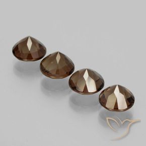 7.51 ct natürliche Mittel braun Rauchquarz-Edelsteine, Rund Schliff, VVS-VS