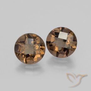3.37 ct natürliche Hickory Braun Rauchquarz-Edelsteine, Runden, VVS-VS