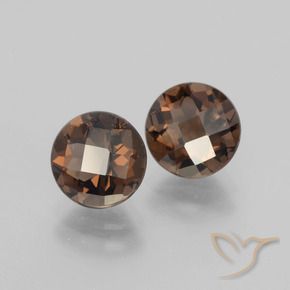 3.56 ct natürliche Hickory Braun Rauchquarz-Edelsteine, Runden, VS