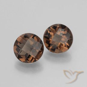 3.24 ct natürliche Hickory Braun Rauchquarz-Edelsteine, Runden, VS