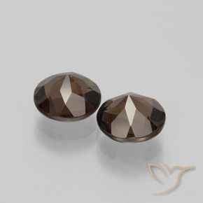 3.24 ct natürliche Hickory Braun Rauchquarz-Edelsteine, Runden, VS