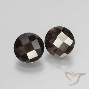 3.38 ct natürliche Tiefes Zimtbraun Rauchquarz-Edelsteine, Runden, VS