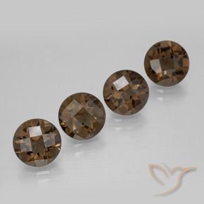 6.96 ct natürliche dunkelbraun Rauchquarz-Edelsteine, Runden, VVS-VS