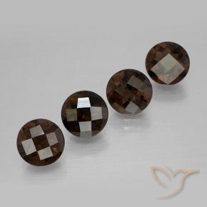 6.66 ct natürliche Tiefes Schokoladenbraun Rauchquarz-Edelsteine, Runden, VS