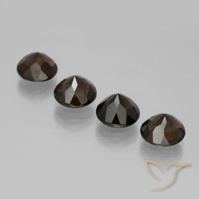 6.66 ct natürliche Tiefes Schokoladenbraun Rauchquarz-Edelsteine, Runden, VS