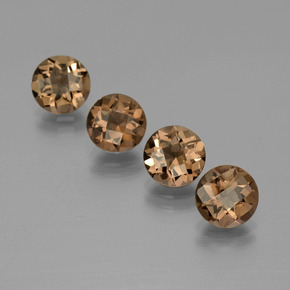 6,25 ct natürliche brauner Rauchquarz-Edelsteine, Rundschliff, VVS-VS