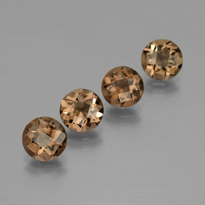 6,25 ct natürliche brauner Rauchquarz-Edelsteine, Rundschliff, VVS-VS