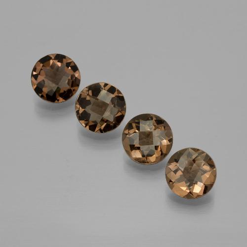 6,10 ct natürliche brauner Rauchquarz-Edelsteine, Rundschliff, VVS-VS