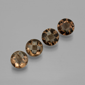 6,10 ct natürliche brauner Rauchquarz-Edelsteine, Rundschliff, VVS-VS