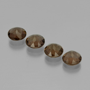 6,10 ct natürliche brauner Rauchquarz-Edelsteine, Rundschliff, VVS-VS