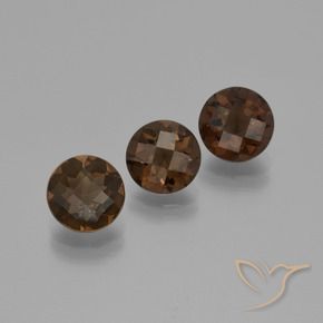5.37 ct natürliche dunkelbraun Rauchquarz-Edelsteine, Runden, VVS-VS
