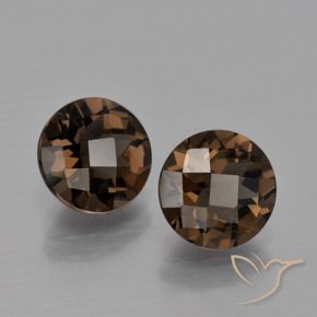 3.33 ct natürliche Hickory Braun Rauchquarz-Edelsteine, Runden, VS