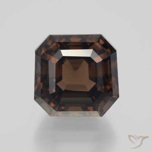 8.85ct Natürlicher Hickory Braun Rauchquarz, Smaragdschliff, VVS
