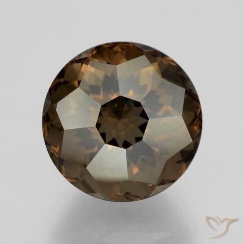 6.76ct Natürlicher Umbrabraun Rauchquarz, Runden, VVS-VS