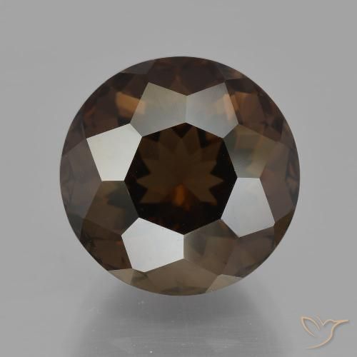 7.27ct Natürlicher Umbrabraun Rauchquarz, Runden, VVS-VS