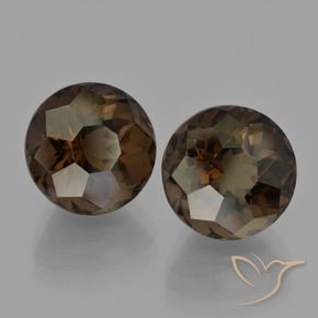 12.50 ct natürliche dunkelbraun Rauchquarz-Edelsteine, Runden, VVS
