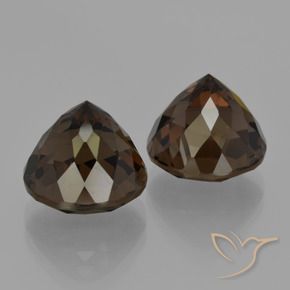 12.50 ct natürliche dunkelbraun Rauchquarz-Edelsteine, Runden, VVS
