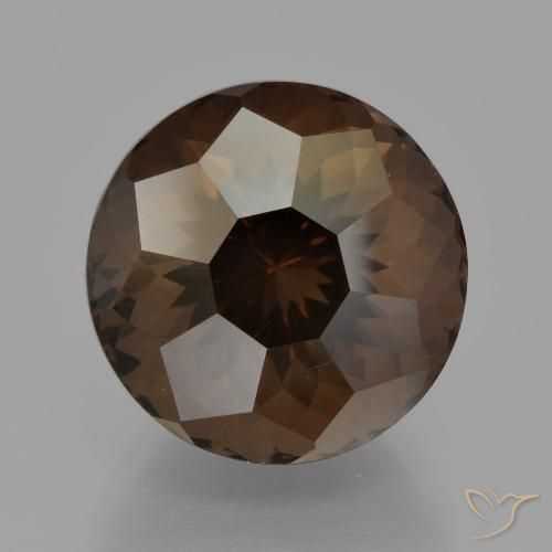 9.50ct Natürlicher dunkelbraun Rauchquarz, Runden, VVS