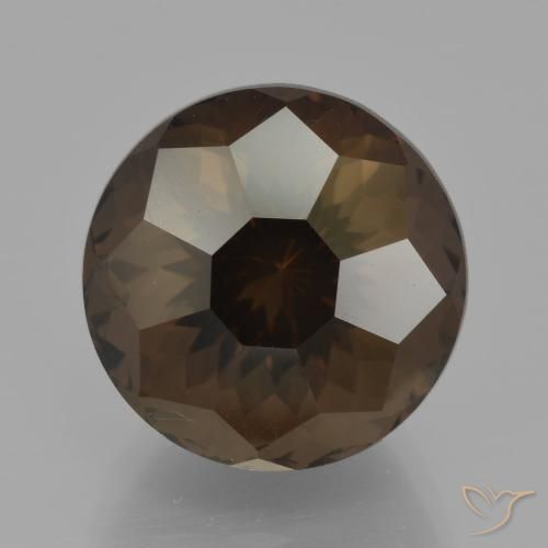 10.14ct Natürlicher dunkelblau Rauchquarz, Runden, VVS