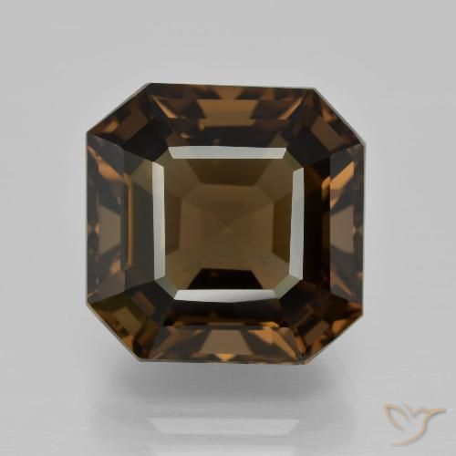 12.10ct Natürlicher Hickory Braun Rauchquarz, Smaragdschliff, VVS