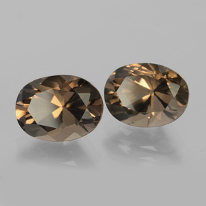  ct natürliche Braun Rauchquarz-Edelsteine, Oval Schliff, VVS-VS