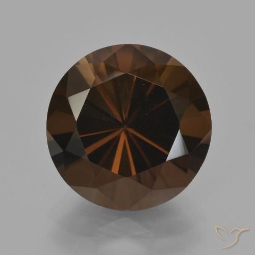 6.07ct Natürlicher Hickory Braun Rauchquarz, Runden, VVS