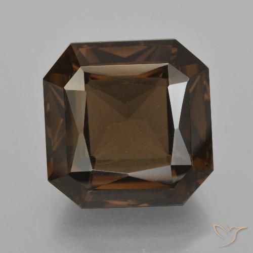 12.70ct Natürlicher rötlich-braun Rauchquarz, Smaragdschliff, VVS