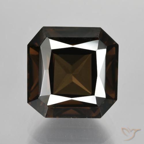 6.35ct Natürlicher dunkelblau Rauchquarz, Smaragdschliff, VVS
